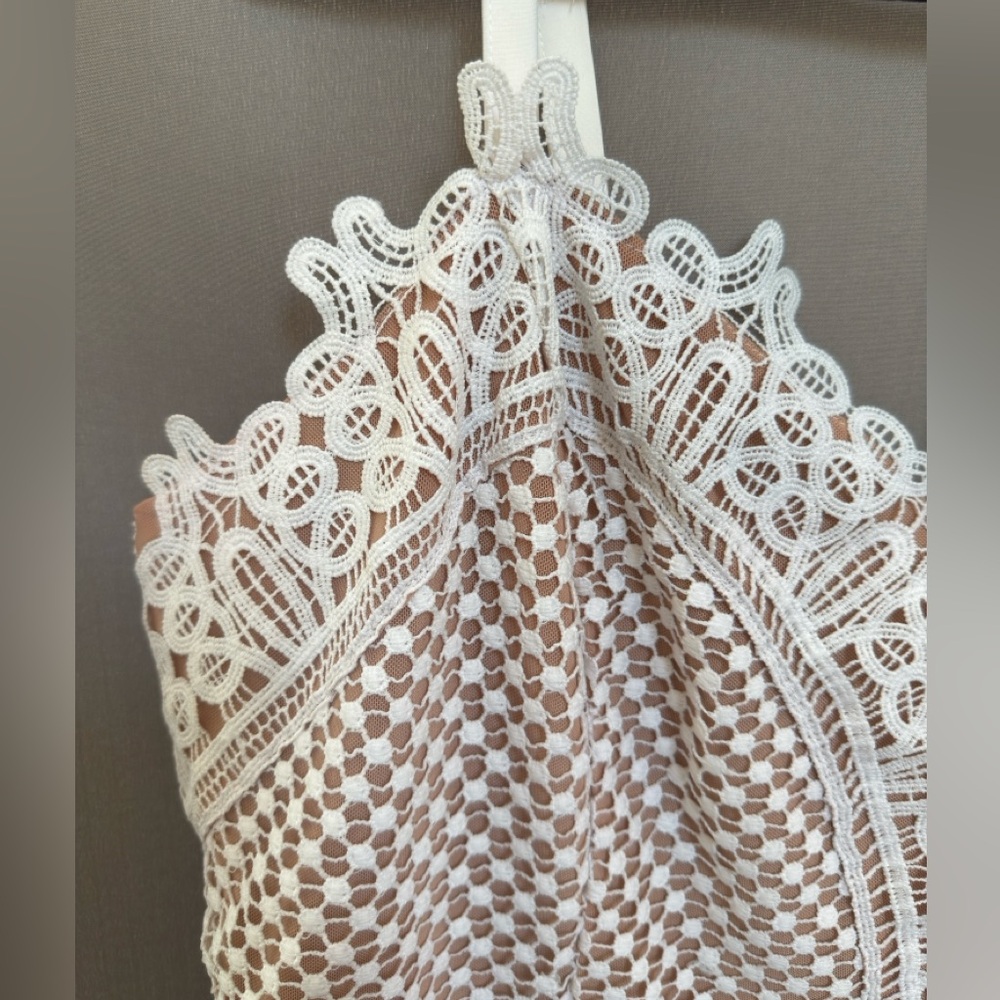 NWOT City Chic Lace Midi Dress 18 Plus Size, White, A Line, V Neck, Boho, Bridal - Picture 6 of 13